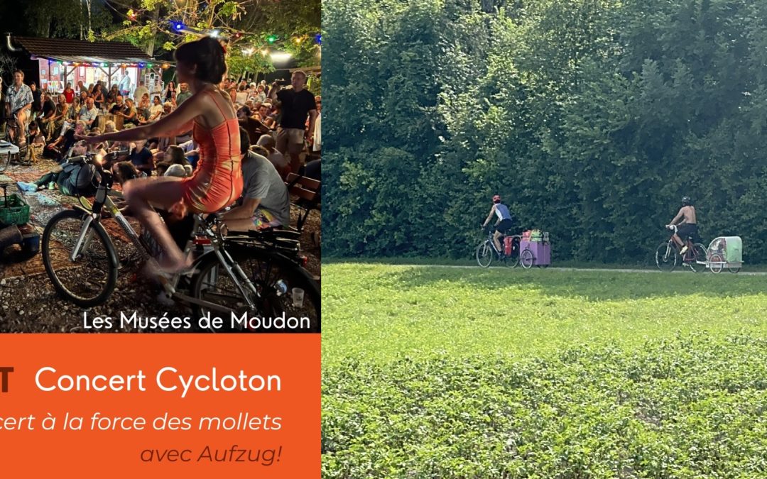 Le 22 juillet, une expérience musicale originale arrive à Moudon: découvrez Cycloton, un concert 100 % durable grâce aux vélos.